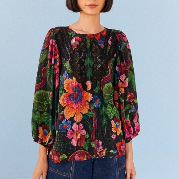 FARM Rio Multicolor Floral Blouse - Picture 3 of 16